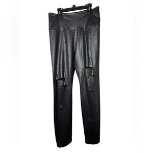 Pink Victoria's Secret Ultimate Black Sparkle High Waisted Athletic Leggings